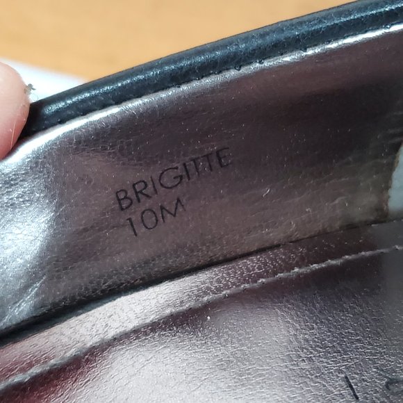 Tahari | Brigitte Black Buckle Peep Toe High Heels | Size 10 - Picture 11 of 12